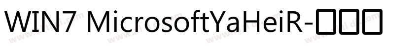 WIN7 MicrosoftYaHeiR字体转换